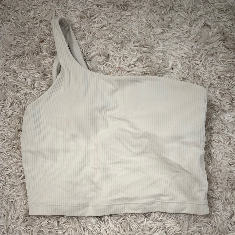 Lululemon One-Shoulder Cream Top